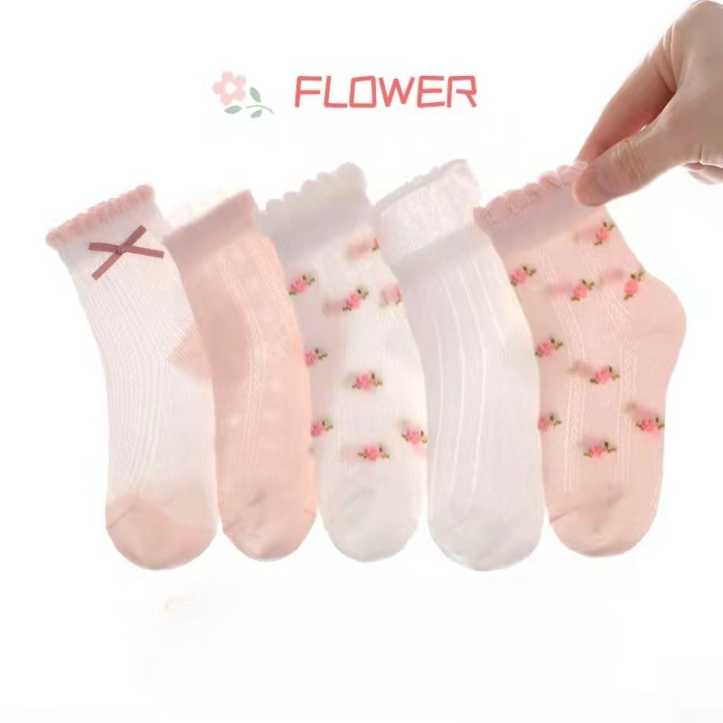 Girls Socks Cute Flowers Patte - Summer Clothing Baby Girl 评论和价格