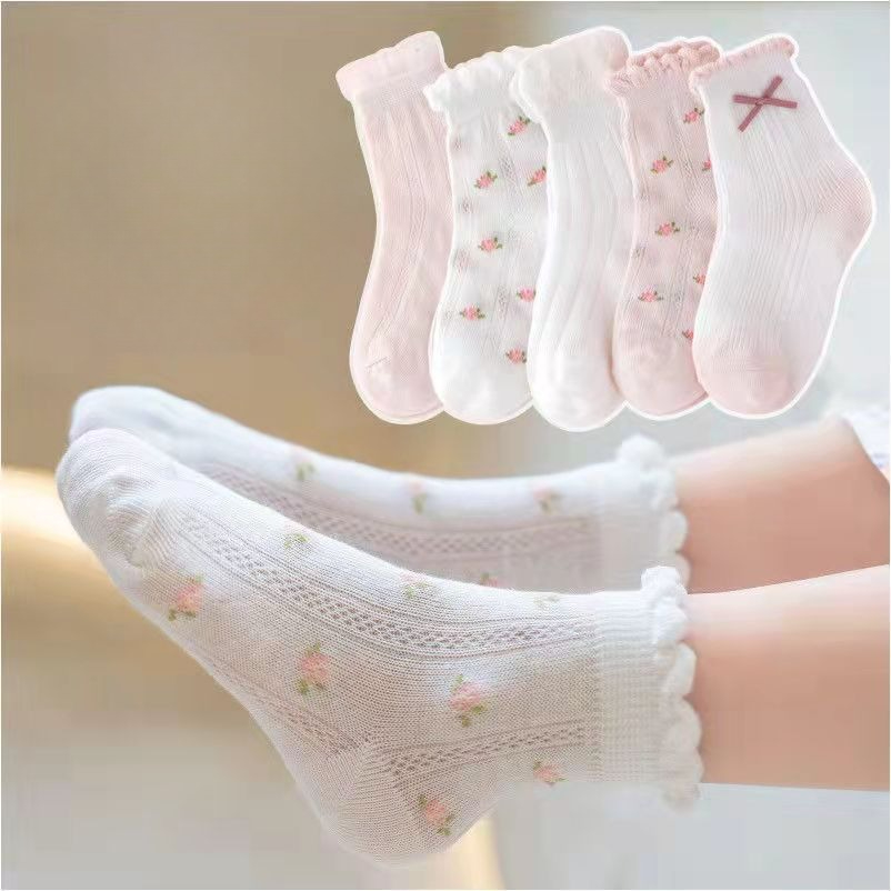 Girls Socks Cute Flowers Patte - Summer Clothing Baby Girl 评论和价格
