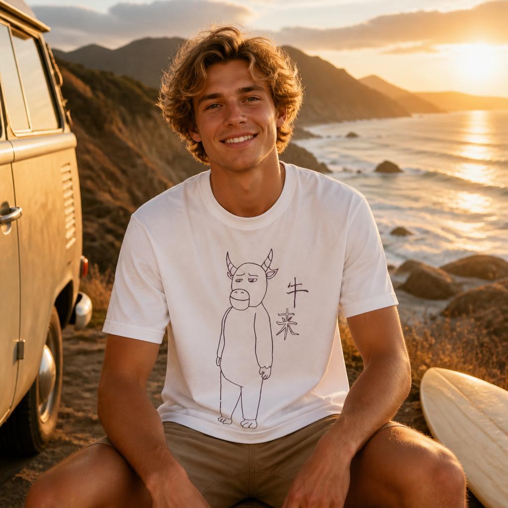 Niu Lai Drawing Men T Shirt 10 - Summer Clothing Drawing 评论和价格